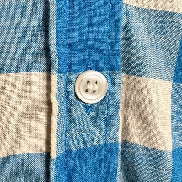 Like New: J.Crew Women’s Blue Gingham Plaid Button‑Down Shirt | Boy Fit | Small - Picture 8 of 16